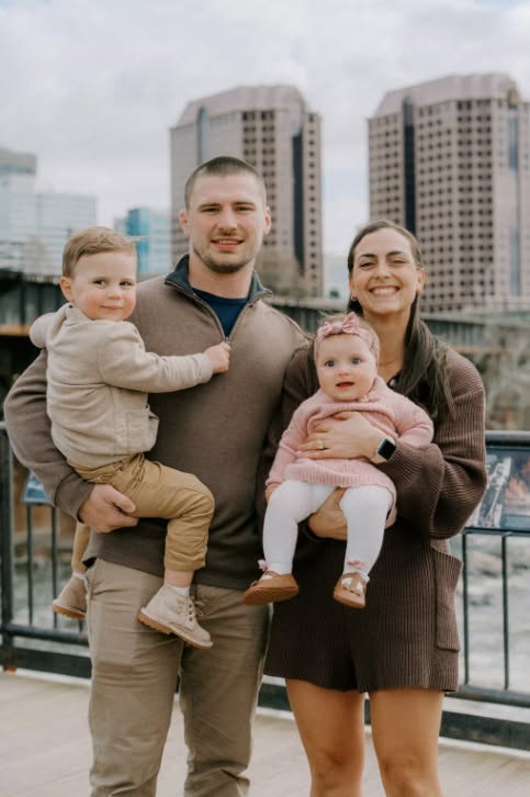 Gil Enav and family, owners of James River Homes, on the Richmond riverfront